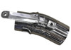 VooDoo Performance Series Slip On Exhaust Suzuki GSXR1000 12-16, shiny metallic motorcycle exhaust pipe with welds and mounting bracket.