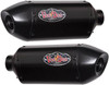VooDoo Performance Series Slip On Exhaust Yamaha YZF-R1 (09-14), black motorcycle exhaust canisters with logo