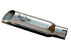 VooDoo Shorty Slip On Exhaust Kawasaki ZX10R (04-05), chrome motorcycle exhaust with VooDoo logo