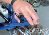 Motion Pro Crankcase Splitter V2, person using the splitters to separate engine crankcase halves. Motion Pro Crankcase Splitter V2, person using the splitters to separate engine crankcase halves.
