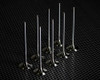 Vance & Hines Titanium Exhaust Valves Yamaha R6 (08-23), set of metallic titanium exhaust valves on a textured black surface.