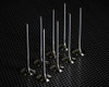 Vance & Hines Titanium Intake Valves Yamaha R6 (08-23), metallic intake valves arranged on a black perforated surface.
