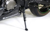 Brocks Performance Brocks Adjustable BrockSTAND Kickstand Kawasaki ZX10R (16-26), close-up view of motorcycle kickstand on a Kawasaki ZX10R.