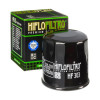 HiFloFiltro Oil Filter Kawasaki ZZR1400 (06-08), black oil filter with white branding and model number HF 303 beside its green and black packaging box.