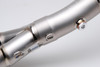 Brocks Performance Brocks CT Full Exhaust 16" QuietKore Muffler Suzuki Hayabusa (08-20), close-up of the sleek, metallic muffler showcasing its polished surface and detailed welding.