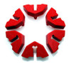 Schnitz Racing Schnitz Rear Wheel Cush Drive Dampers Suzuki TL1000R/S (97-03), red cush drive dampers arranged in a circle.