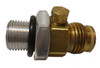 MPS CO2 Bottle Components, close-up of a metallic CO2 bottle valve with threaded and sealing parts.