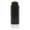 Antigravity 4 Cell Lithium Battery, compact black portable rechargeable battery with gold terminals for motorcycle or vehicle use.