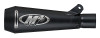 M4 Performance Exhausts M4 GP Black Exhaust Suzuki GSXR1000 (07-08), black aftermarket motorcycle exhaust with M4 logo