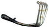 M4 Performance Exhausts M4 GP Black Exhaust Suzuki GSXR1000 (05-06), black and metallic performance motorcycle exhaust system with multiple pipes and branding.