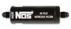 NOS In-Line Hi-Flow Nitrous Filter, 4AN, Black - Automotive nitrous oxide filter for high-flow fuel systems. NOS In-Line Hi-Flow Nitrous Filter, 4AN, Black - Automotive nitrous oxide filter for high-flow fuel systems.