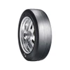 Mickey Thompson Motorcycle Slicks, 26/7-17 ET Drag Rear Slick tire with silver wheel rim.