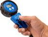 Motion Pro Digital Tire Pressure Gauge 0-60 psi, handheld tire pressure gauge being used to measure tire pressure