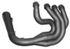 VooDoo Sidewinder Black Exhaust for Suzuki GSX1300R Hayabusa (99-20), four black exhaust pipes with curved design and mounting brackets.