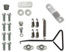 VooDoo Sidewinder Black Exhaust for Suzuki GSX1300R Hayabusa (99-20), image shows the exhaust mounting and installation hardware including bolts, springs, brackets, and other components.