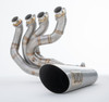 VooDoo Big Tube Sidewinder Exhaust for Suzuki Hayabusa (99-20), stainless steel motorcycle exhaust with four angled pipes and a large end muffler.