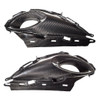 Montgomery Motorsports Carbon Fiber Ram Air Intakes for Suzuki Hayabusa (08-20), motorcycle air intake covers with a sleek black carbon fiber finish.