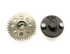 Ryan Schnitz Racing Oil Pump Priming Tool, Kawasaki ZX-14 and Suzuki Hayabusa compatible - precision metal gear and black plastic mounting cap for motorcycle engine maintenance.