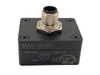 Mad Racing Laser Ride Height Sensor, image showing a compact black device with a metal sensor pin, used for precise ride height measurement. Mad Racing Laser Ride Height Sensor, image showing a compact black device with a metal sensor pin, used for precise ride height measurement.