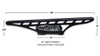 DME Chain Guard, black aluminum motorcycle chain cover with dimensions and mounting hole spacing