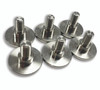 Ironless Innovations Titanium Cam Cover Bolts for Suzuki Hayabusa, GSXR1000, GSXR750, GSXR600, image of six stainless steel bolts with threaded studs and flat round heads.