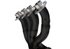 VooDoo Big Tube Black Sidewinder Exhaust Kawasaki ZX-14R (06-25), motorcycle exhaust system with four black pipes and silver tips.