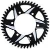 Vortex Rear Aluminum Sprocket, black and silver Kawasaki ZX-10R (04-25) motorcycle part with cutouts and gear teeth.