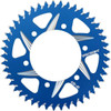 Vortex Rear Aluminum Sprocket, Kawasaki ZX-10R (04-26), bright blue anodized finish with silver teeth and cutouts.