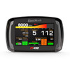 Fueltech FT450 EFI System, digital display screen showing real-time engine and vehicle data including RPM, speed, engine temperature, oil pressure, and fuel level in a modern automotive digital dashboard.