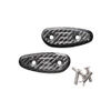 Montgomery Motorsports Carbon Fiber Mirror Block Off Plates Suzuki Hayabusa (99-20), high-quality carbon fiber mirror block off plates with mounting screws for Suzuki Hayabusa motorcycles from 1999 to 2020.