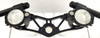 VooDoo Voodoo Top Triple Clamp Complete Kit Suzuki Hayabusa (99-25), image of a black motorcycle triple clamp with mounting holes and handlebar attachment points.