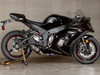 M4 Performance Exhausts M4 Street Slayer Titanium Slip On Exhaust Kawasaki ZX-10 (11-15), black motorcycle with aftermarket exhaust system