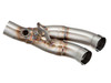 M4 Performance Exhausts Muffler Box Eliminator Kit Yamaha YZF-R6 (06-20), stainless steel motorcycle exhaust muffler with dual outlets and welded mounting bracket M4 Performance Exhausts Muffler Box Eliminator Kit Yamaha YZF-R6 (06-20), stainless steel motorcycle exhaust muffler with dual outlets and welded mounting bracket