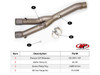 M4 Performance Exhausts M4 Titanium Catalytic Converter Eliminator Kit Yamaha YZF-R1 (15-24), image showing titanium exhaust pipes with barrel clamps, sensor fitting plug, and M8 hex flange nut, for motorcycle performance upgrade.