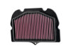 K&N Filters K&N Air Filter Suzuki Hayabusa (08-21), high-performance motorcycle air filter with pink filter media and black frame.