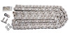 EK Chain 525 ZVX-3 X-Ring, motorcycle drive chain with metal links and rubber O-rings, including pins, connectors, and small O-rings.