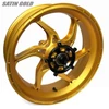 Coremoto Apex-6 Forged Aluminum Wheels Yamaha YZF-R1 (15-26), satin gold motorcycle wheel with a black center hub.