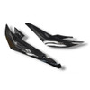 Montgomery Motorsports Carbon Fiber Side Trim Panels Suzuki GSXR1000 (17-25), black glossy carbon fiber side trim panels for enhanced motorcycle aerodynamics and style.