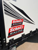 Schnitz Racing Trailer Decal Kit, set of racing decals in red, black, and white with website URL for vehicle customization