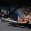 Vance & Hines 4-1 Exhaust System Suzuki Hayabusa (99-25), motorcycle exhaust system installed on a bike with colorful body art.