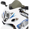 Zero Gravity Double Bubble Windscreen Suzuki Hayabusa (08-20), front view of the motorcycle with a tinted windscreen installed.