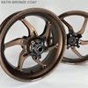 Coremoto Apex-6 Forged Aluminum Wheels Suzuki GSXR600/750 (11-26), set of two bronze-colored alloy motorcycle wheels with intricate spoke design and black center hub.