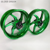 Coremoto Apex-6 Forged Aluminum Wheels Yamaha YZF-R6 (17-24), glossy green motorcycle wheels for Yamaha YZF-R6.