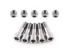 Ironless Innovations Titanium Drive Studs for BST Carbon Fiber Wheels, set of five high-performance titanium wheel studs with matching nuts, stainless steel finish, designed for automotive use.