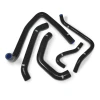 Samco Sport Silicone Radiator Hose Kit Kawasaki ZX-14 (06-25), black silicone radiator hoses with blue interior, ideal for motorcycle cooling system upgrade.
