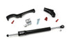 Brocks Performance Brocks Bitubo Steering Damper Kit Kawasaki Z H2 (20-25), motorcycle steering damper kit with mounting brackets, screws, and hydraulic damper