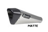 Brock's Performance Brocks Penta-Carbon Full System 15" Muffler for Kawasaki ZX-14R, matte carbon fiber and stainless steel motorcycle exhaust system.
