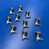 Schnitz Racing Motorcycle Performance Parts Schnitz Racing Compact T Adaptor, set of 10 compact T adaptors with metal fittings and clear protective caps on a blue background.