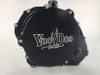 VooDoo Quick Access Clutch Cover Suzuki GSXR1000 (17-25), black clutch cover with VooDoo logo and metallic bolts.