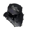 VooDoo Quick Access Clutch Cover Suzuki GSXR1000, black motorcycle clutch cover with silver bolts and VooDoo logo.